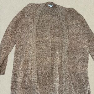 Sonoma Women's Tan Open-Front Cardigan